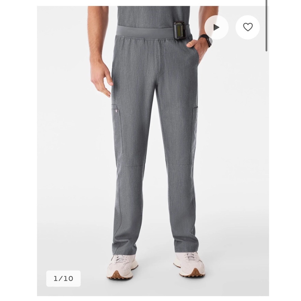 FIGS Mens Axim Straight Leg Scrub Pant Graphite XXL/S Medical Nursing Vet Doctor